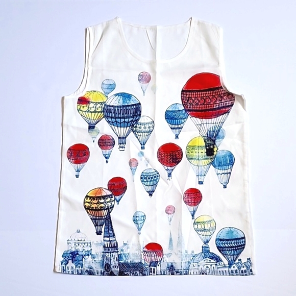 Hot Air Balloon Sheer Tank Top - Picture 1 of 5